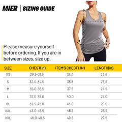 Women's Racerback Workout Tank Tops Dry Fit Muscle Tee Top Women Active Shirt MIER