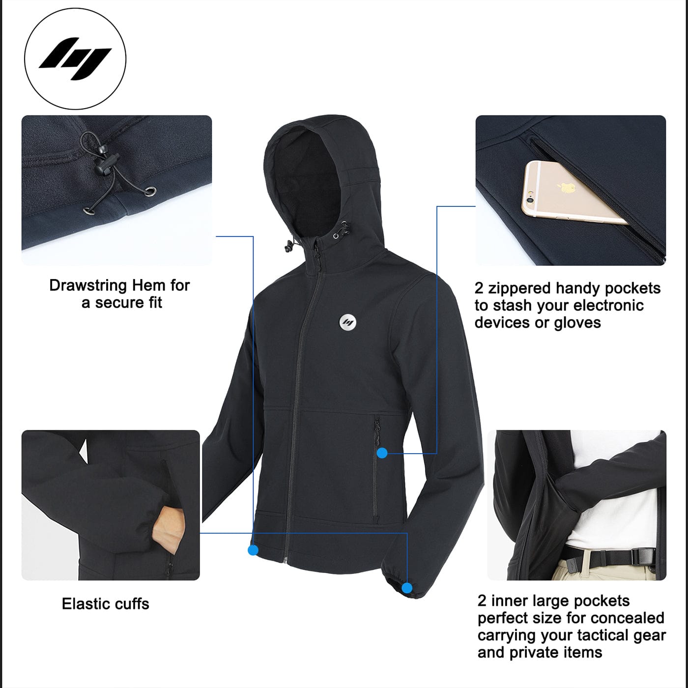 with Softshell Jacket Women Hood MIER –