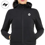 Women Softshell Jacket with Hood jackets S / Black Mier Sports