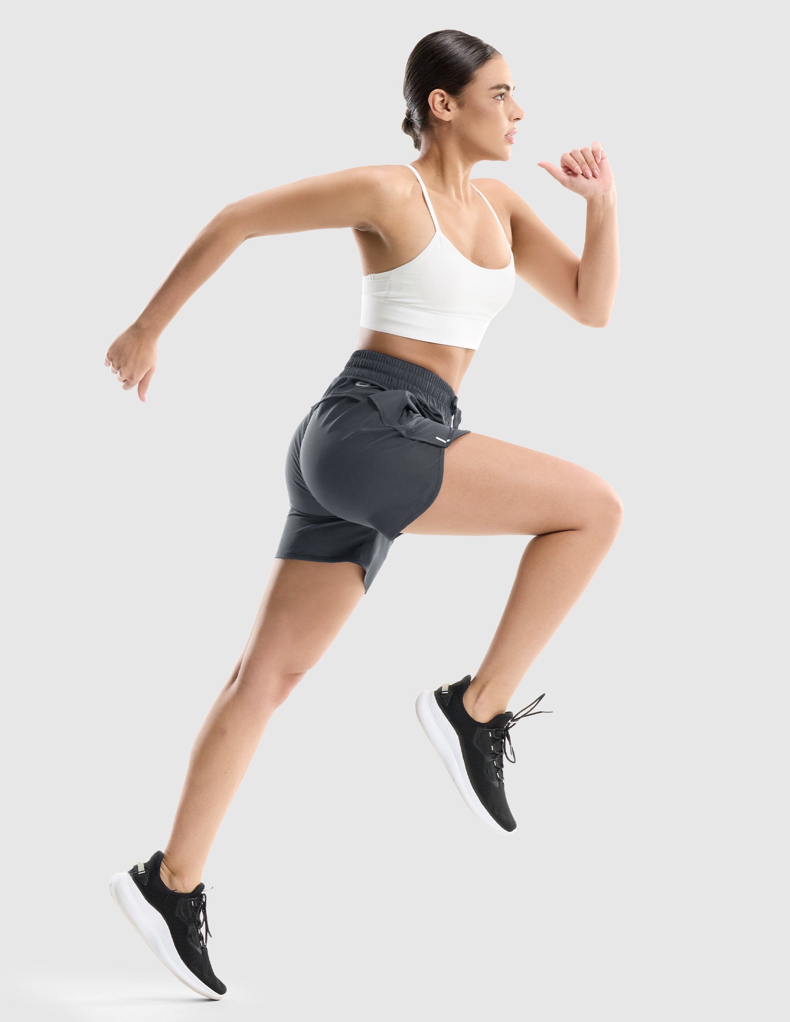 MIER Women's 5" Running Shorts with Secure Zipper Pockets Women Shorts