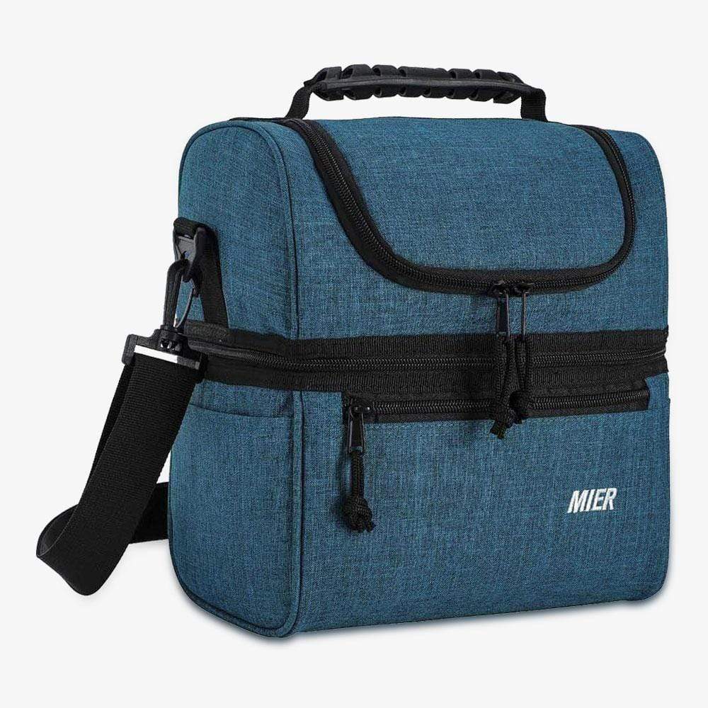 MIER Adult Lunch Box Insulated Lunch Bag Large Cooler Tote, Ocean Depths / Large