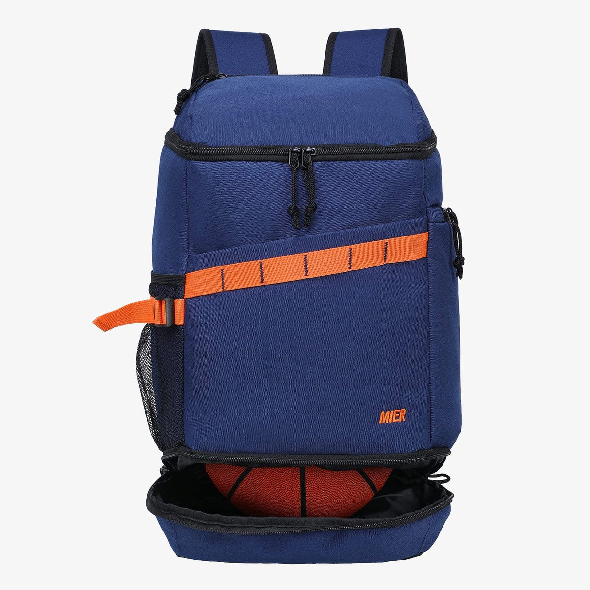 MIER Basketball Backpack Sports Bag with Ball Compartment Backpack Bag Blue