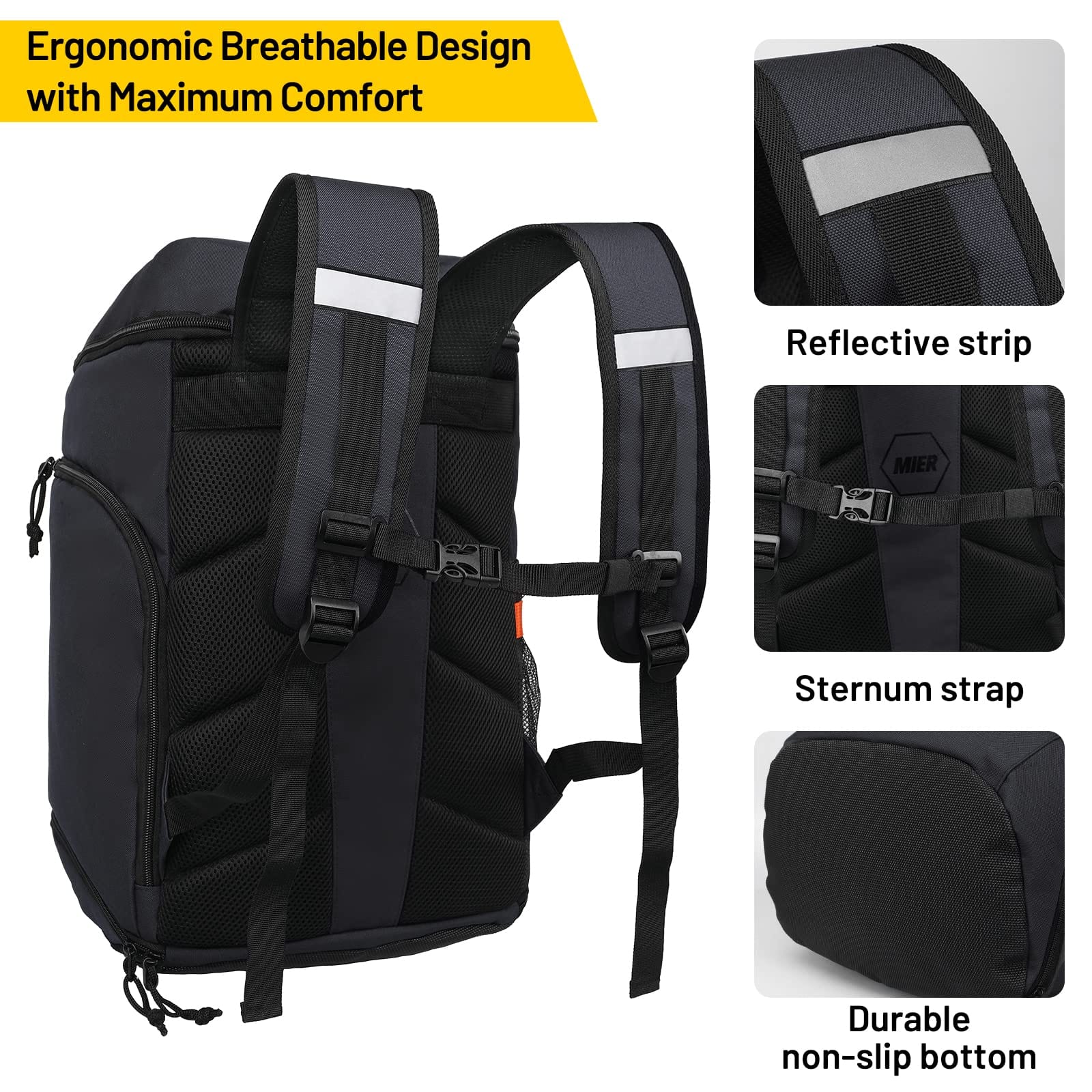 MIER Basketball Backpack Sports Bag with Ball Compartment Backpack Bag