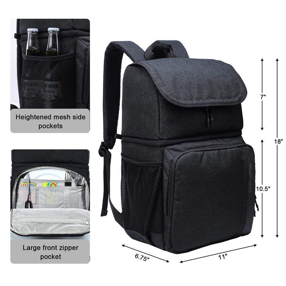 Double Deck 2-in-1 Insulated Lunch Backpack Cooler Cooler Backpack MIER