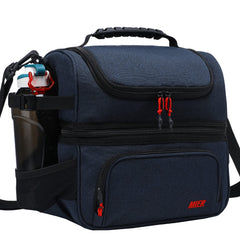 Dual Compartment Large  Insulated Lunch Bag Cooler Tote Adult Lunch Bag MIER