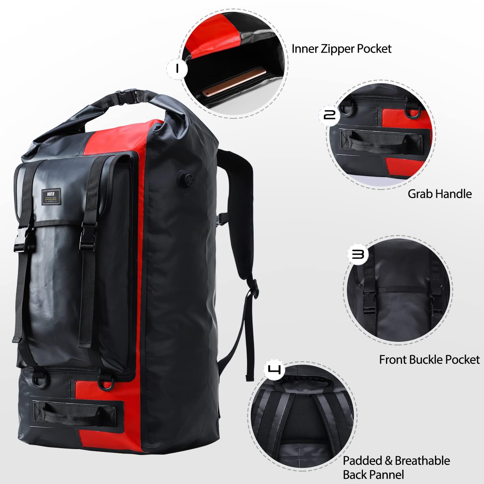 Large Capacity Lightweight Travel Bag, Water Resistant Duffle Bag