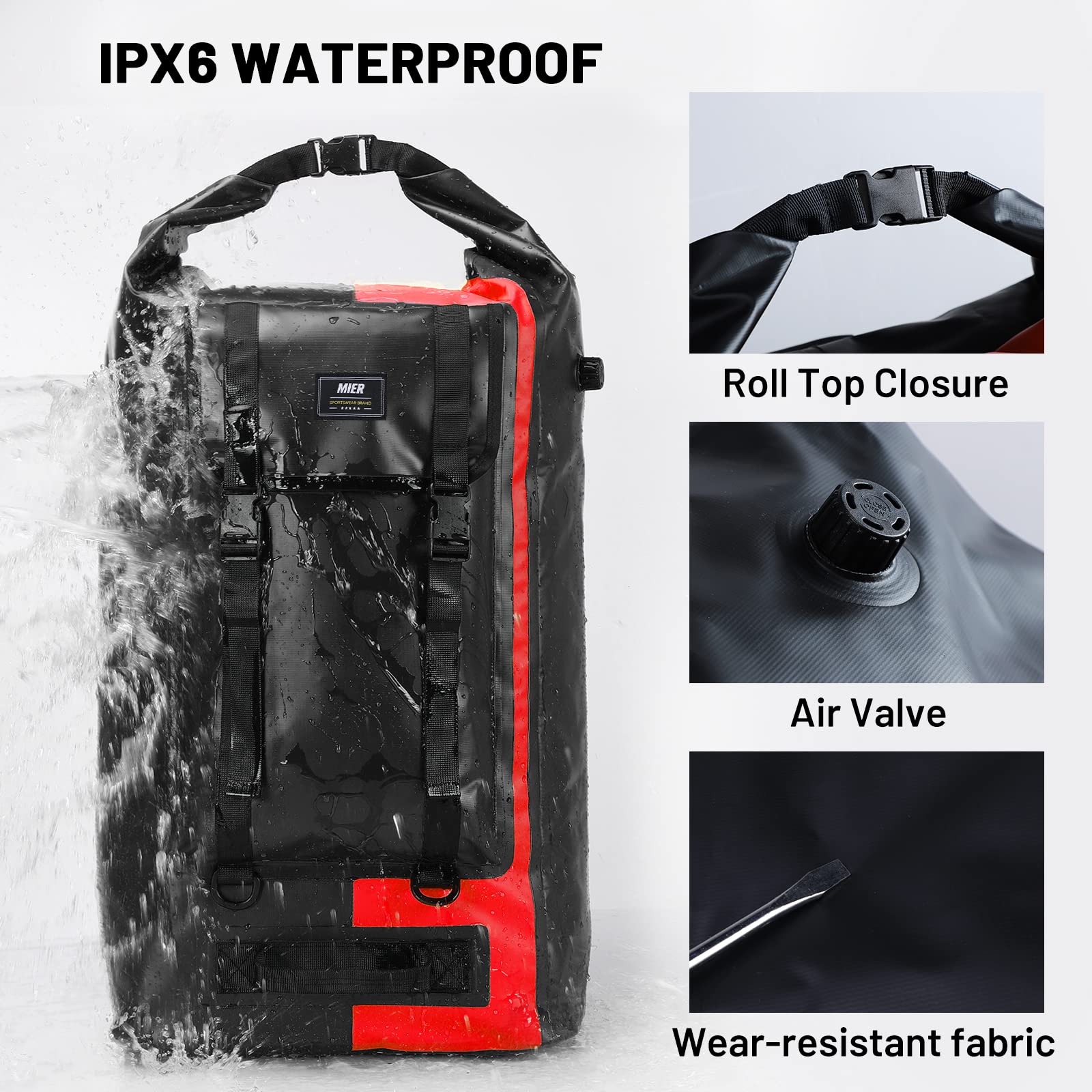 extra large heavy duty waterproof travel duffel bag mier 30980208296070