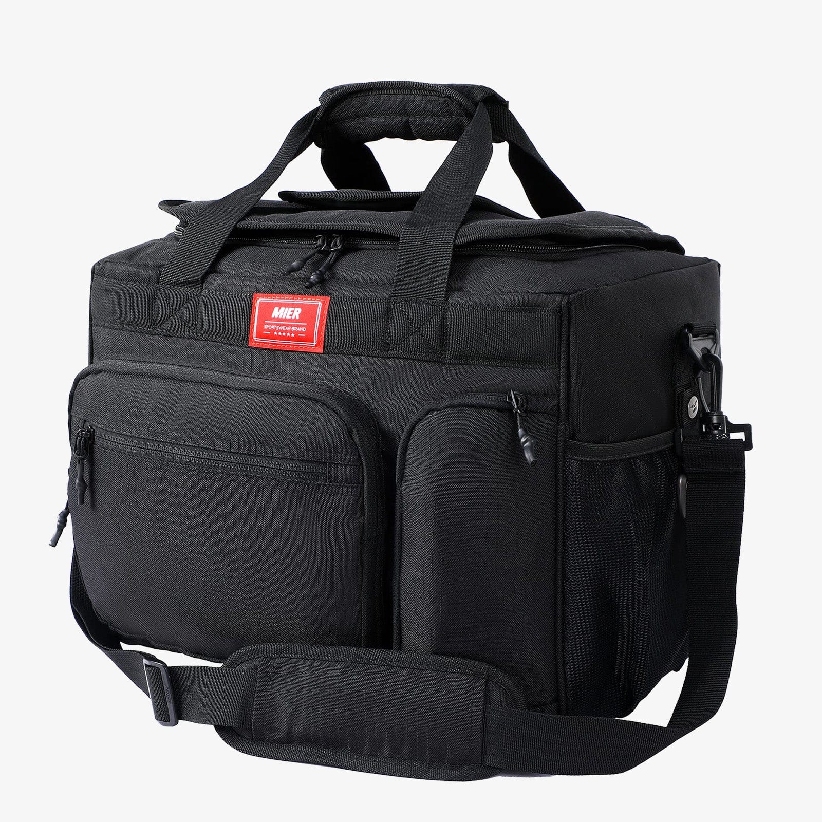 Extra Large Soft Cooler Bag with Bottle Opener, 45 Can Adult Lunch Bag Black MIER