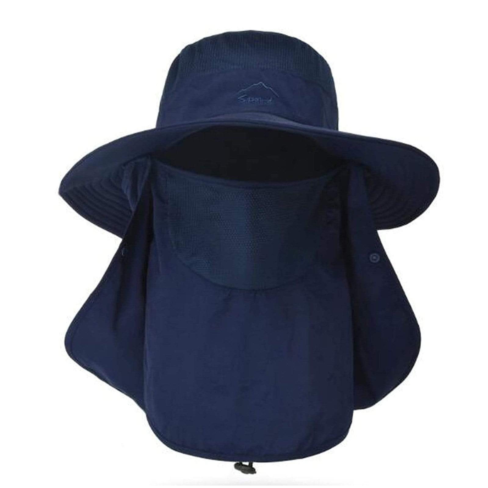 MIERSPORT Fishing Hat Sun Cap with Removable Face Neck Cover, Dark Blue