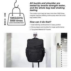 Insulated Cooler Backpack with Tablet Pocket, Leakproof Cooler Backpack Cooler Black MIER