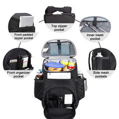 Insulated Cooler Backpack with Tablet Pocket, Leakproof Cooler Backpack Cooler Black MIER