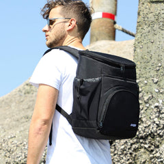 Insulated Cooler Backpack with Tablet Pocket, Leakproof Cooler Backpack Cooler Black MIER