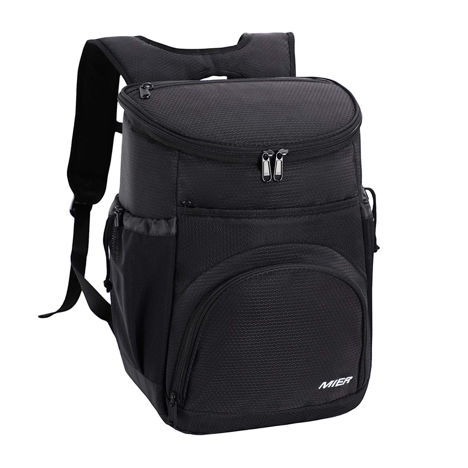 Insulated Cooler Backpack with Tablet Pocket, Leakproof Cooler Cooler Bag Black / PEVA liner MIER