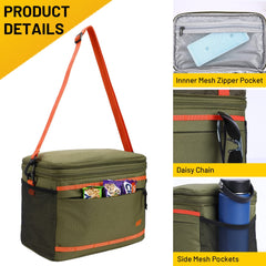 Insulated Cooler Lunch Bags with Expandable Compartment 12 Can Lunch Bag MIER