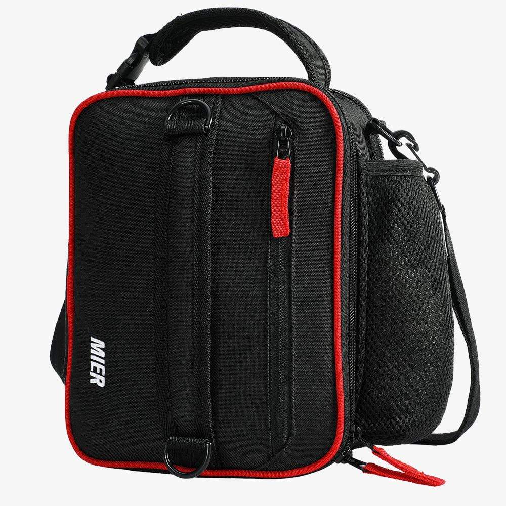 Insulated Expandable Lunch Box Bag Lunch Bag Black/Red MIER