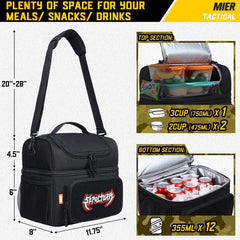 Insulated Lunch Bag Coolers with Shoulder Strap for Men Women Lunch Bag MIER