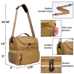 Insulated Lunch Bag Coolers with Shoulder Strap for Men Women Lunch Bag MIER