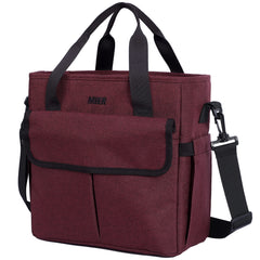 Insulated Lunch Bag for Women Mens Large Lunch Tote Bags Lunch Bag Dark Red MIER