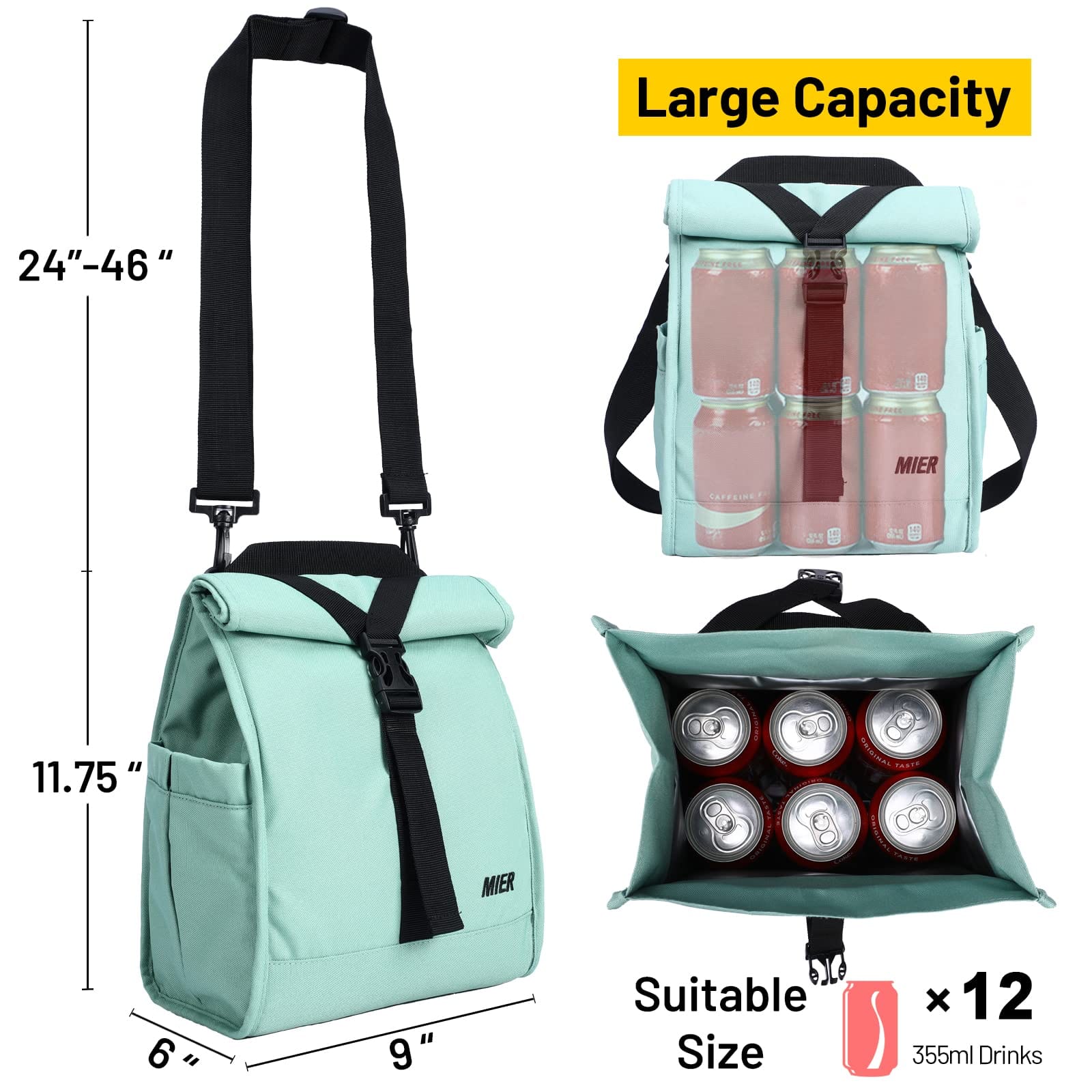 Roll Top Lunch Bags,JGROUP Insulated Lunch Box for Saudi Arabia | Ubuy