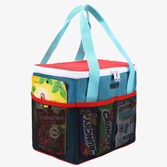 Insulated Lunch Bag Totes for Men Women 12 Can Fashionable Lunch Bag Blue Red MIER