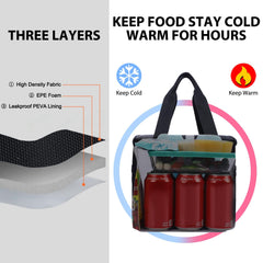 Insulated Lunch Bag Totes for Men Women 12 Can Lunch Bag MIER