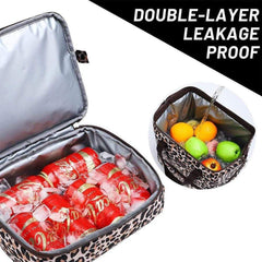 Insulated Lunch Bags with Dual Compartment Wide Open Lunch Bag MIER