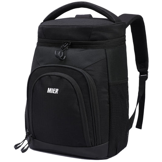 Insulated Soft Cooler Backpack Leakproof Lunch Bag Backpack Cooler Black / 20 Can MIER