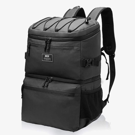 Insulated Waterproof Cooler Backpack Leakproof Soft Cooler Bag Backpack Cooler Black MIER
