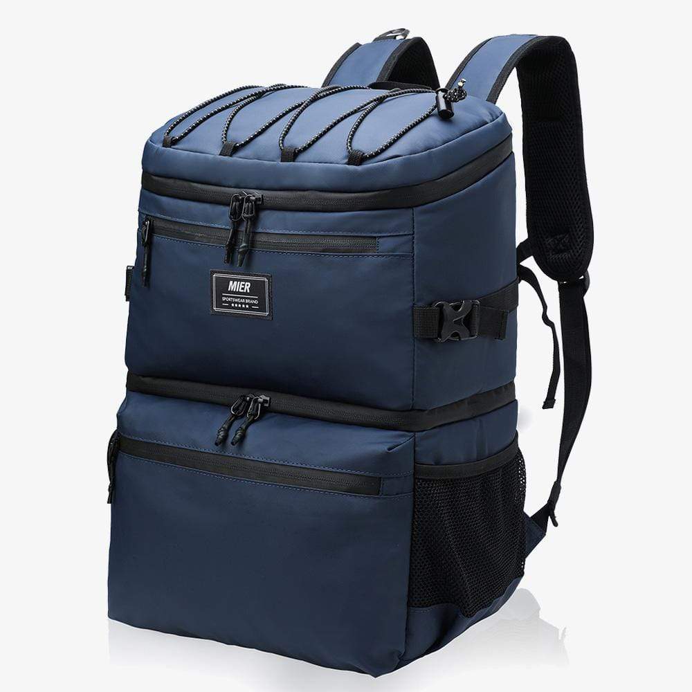 Insulated Waterproof Cooler Backpack Leakproof Soft Cooler Bag Backpack Cooler Navy MIER