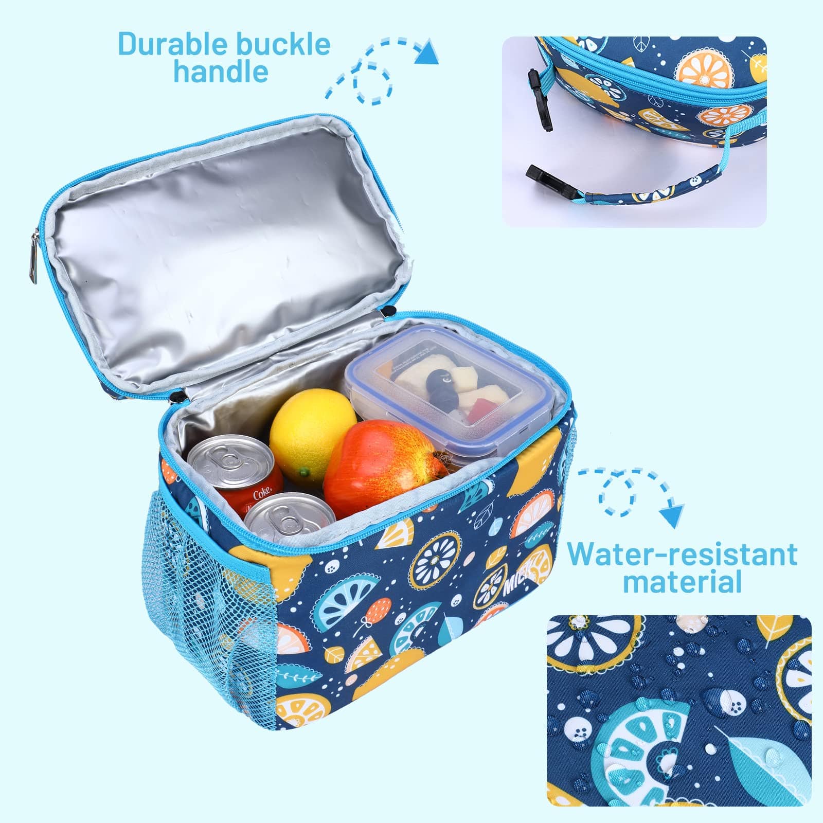  mibasies Kids Lunch Bag for Boys Toddler Insulated Lunch Box  for School Travel, Car: Home & Kitchen