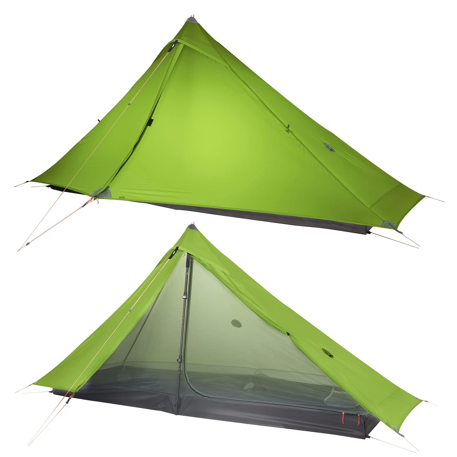 Lanshan Pro 1-Person Ultralight Tent 3-Season Backpacking Tent 帐篷 Green MIER