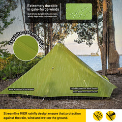 Lanshan Pro 1-Person Ultralight Tent 3-Season Backpacking Tent 帐篷 MIER