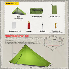 Lanshan Pro 1-Person Ultralight Tent 3-Season Backpacking Tent 帐篷 MIER