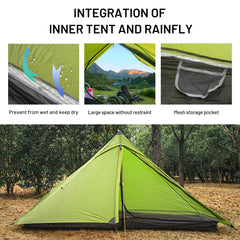 Lanshan Pro 1-Person Ultralight Tent 3-Season Backpacking Tent 帐篷 MIER