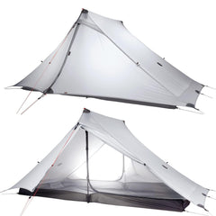 Lanshan Pro 2-Person Ultralight Backpacking Tent 3-Season Camping Tent 帐篷 Grey MIER