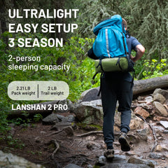 Lanshan Pro 2-Person Ultralight Backpacking Tent 3-Season Camping Tent 帐篷 MIER