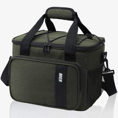 Large Insulated Lunch Cooler Bag for Men Women Cooler Bag Dark Green / 24 Can MIER