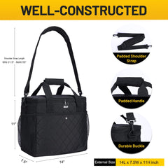 Large Soft Cooler Insulated Lunch Bag Tote for Men Women, 20 Can Adult Lunch Bag MIER