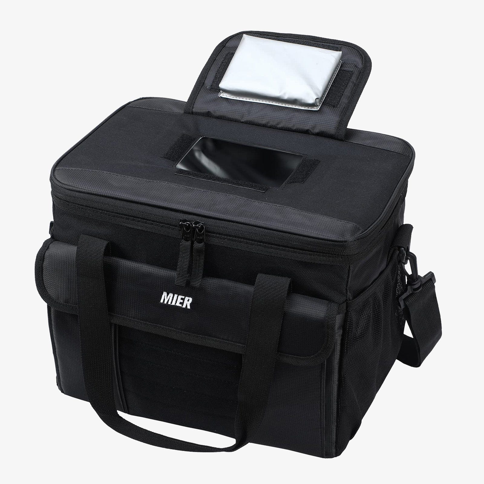 MIER Large Soft Cooler Bag with Dispensing Lid for Picnic, Black / 32 Can