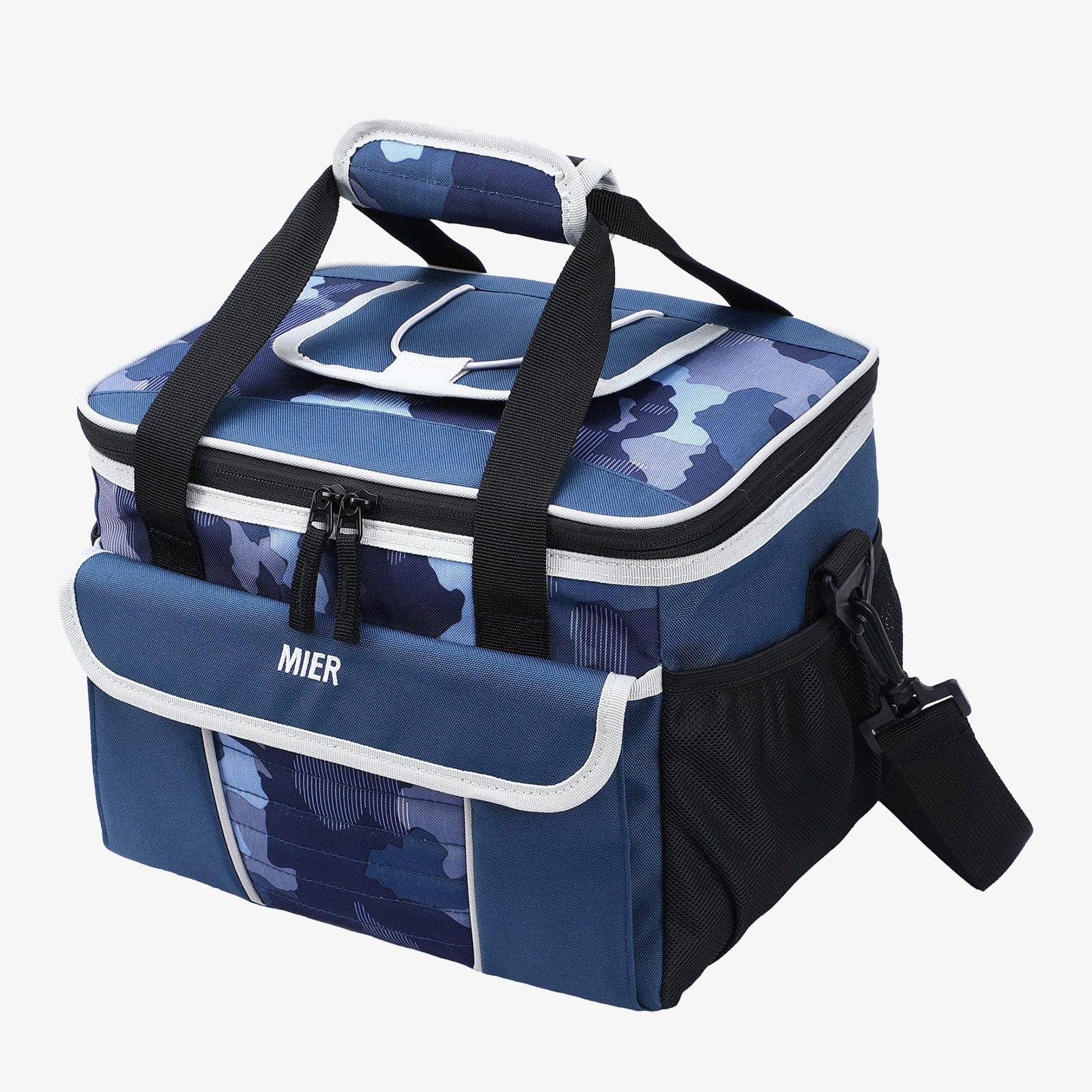Large Soft Lunchbox Cooler Bag Insulated Lunch Bags for Adults Adult Lunch Bag Blue Camo / 18 Can MIER