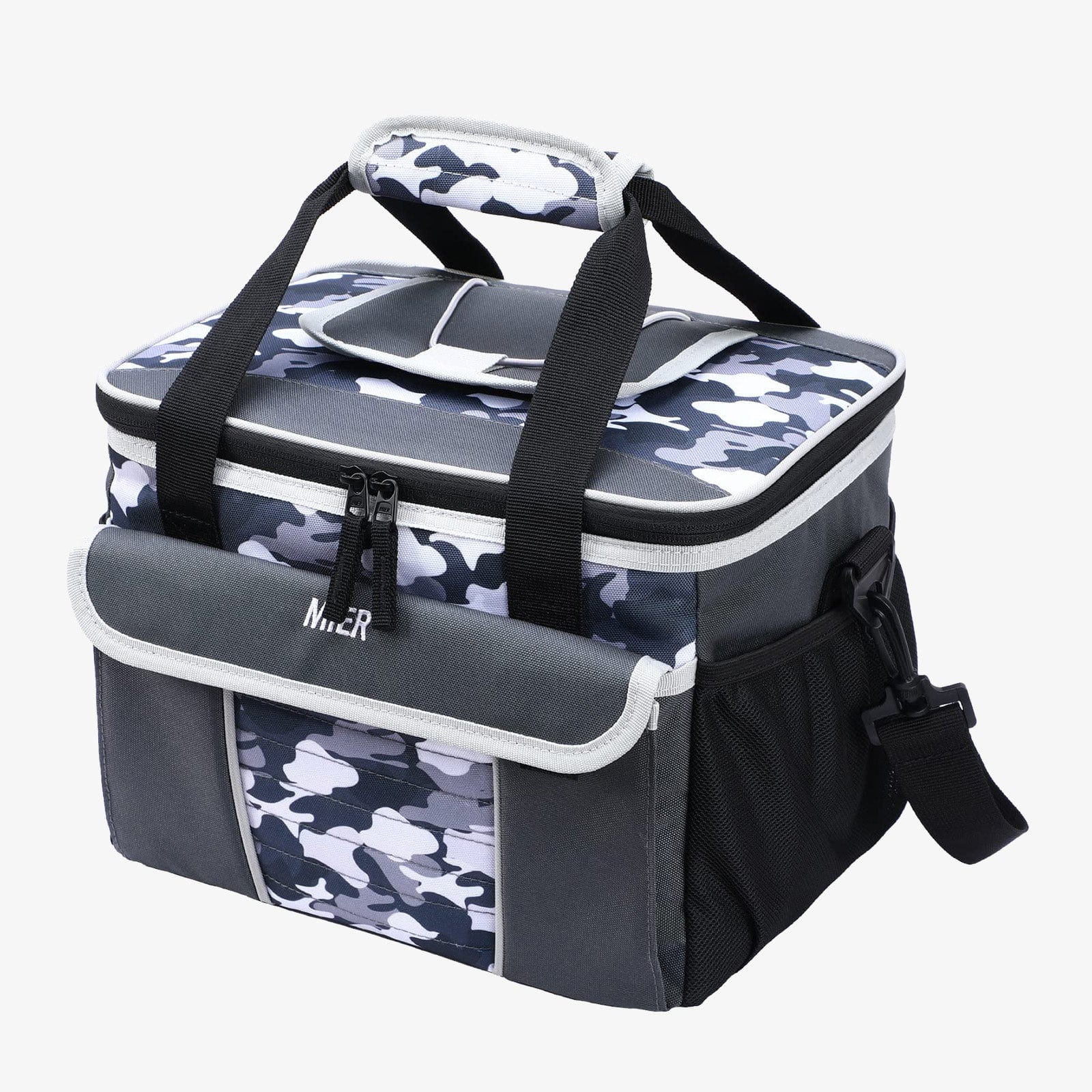 Large Soft Lunchbox Cooler Bag Insulated Lunch Bags for Adults Adult Lunch Bag Grey Camo / 18 Can MIER
