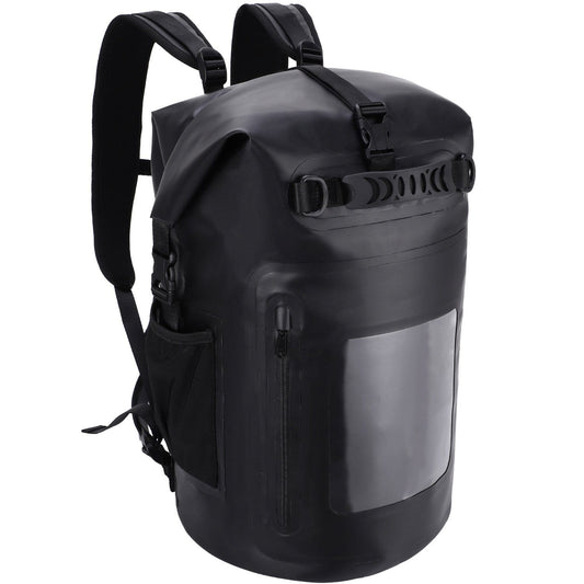 Large Waterproof Sports Backpack Roll Top Dry Bag Backpack Bag 30L / Black MIER