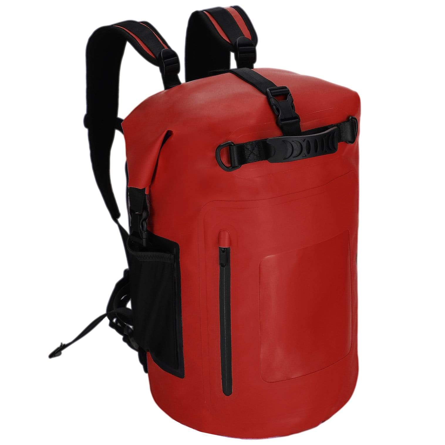 Large Waterproof Sports Backpack Roll Top Dry Bag Backpack Bag 30L / Darkred MIER