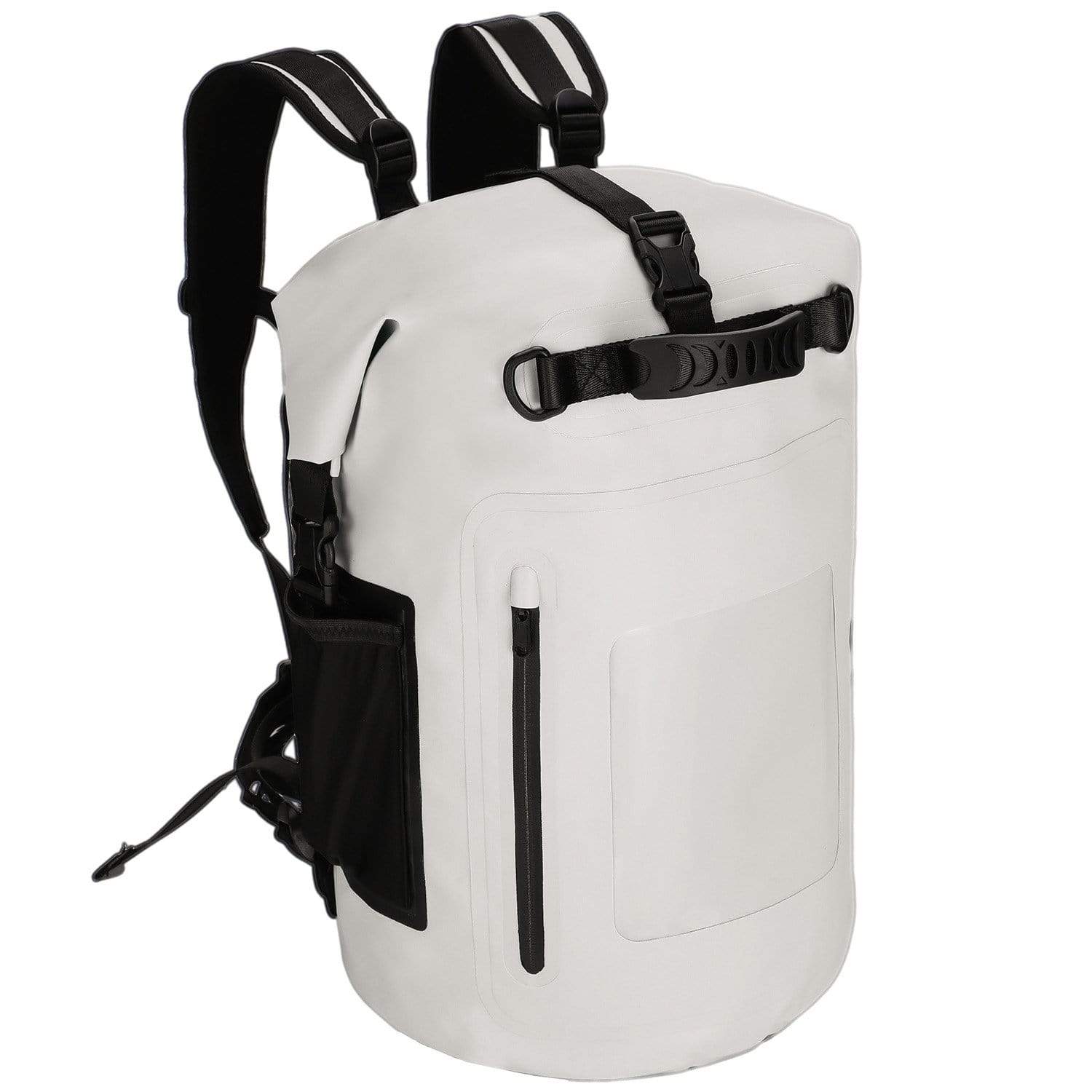 Large Waterproof Sports Backpack Roll Top Dry Bag Backpack Bag 30L / White MIER