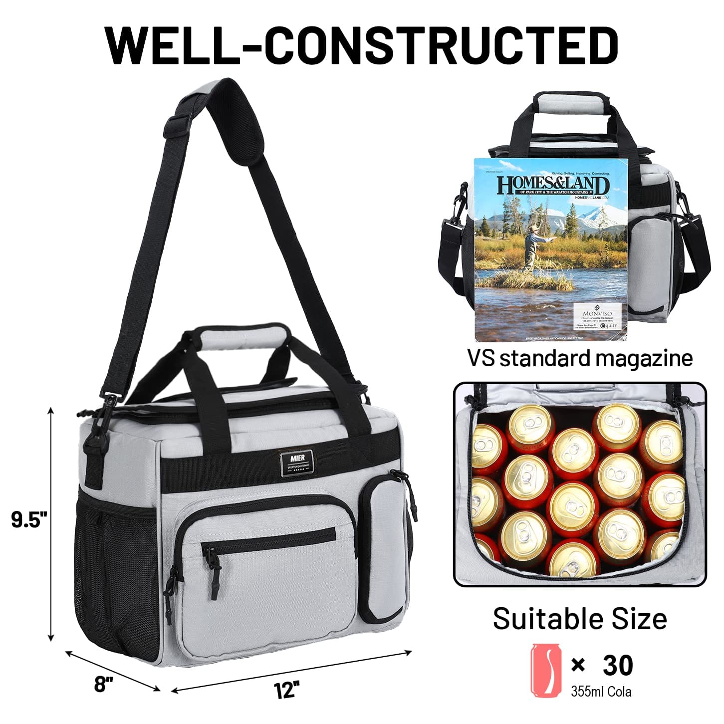 Leakproof Insulated Cooler Lunch Bag for Men Women Adult Lunch Bag MIER