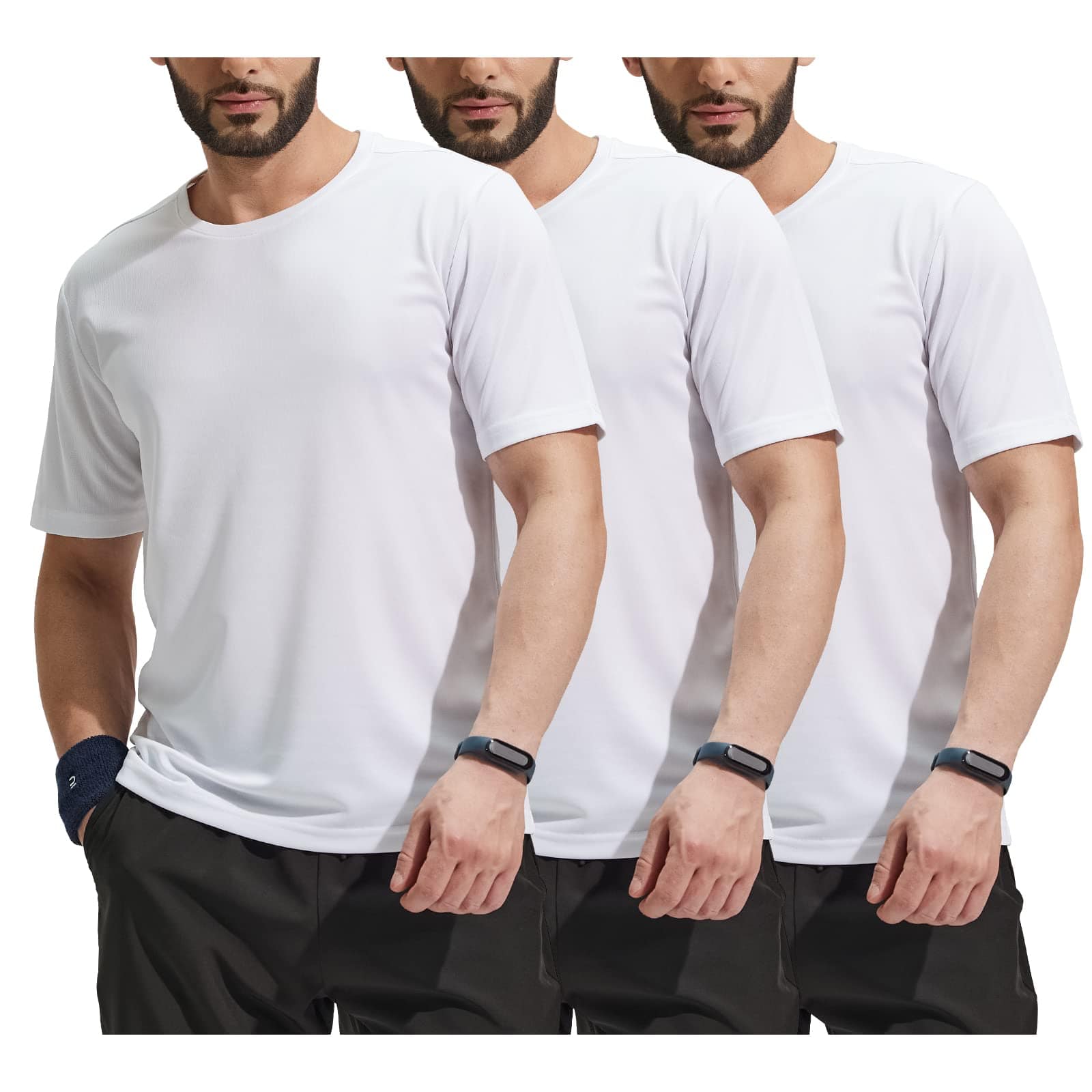 MIER Men's Dry Fit Sports T Shirts Quick Dry Lightweight and Moisture Wicking Men's T-Shirts