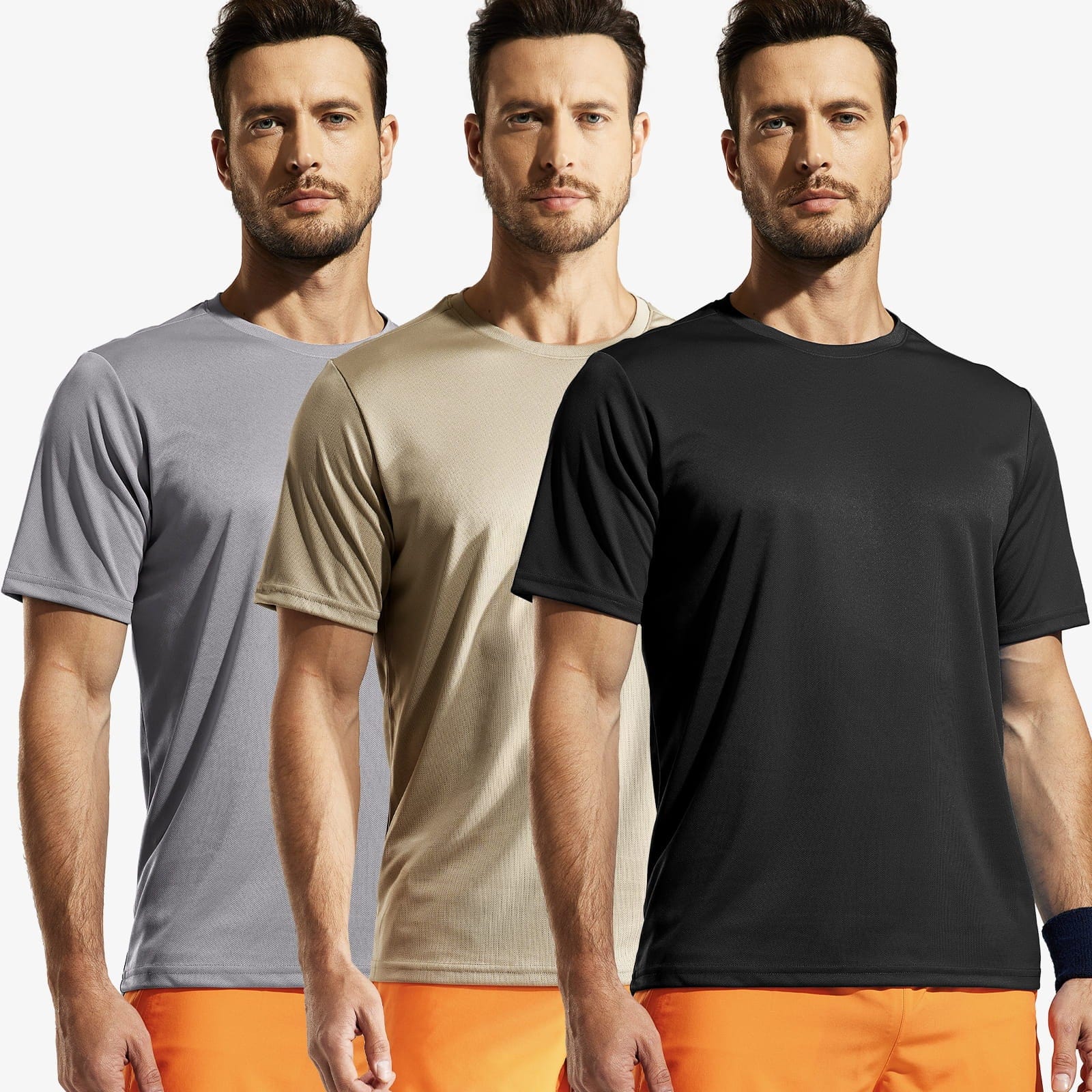 MIER Men's Dry Fit Sports T Shirts Quick Dry Lightweight and Moisture Wicking Men's T-Shirts