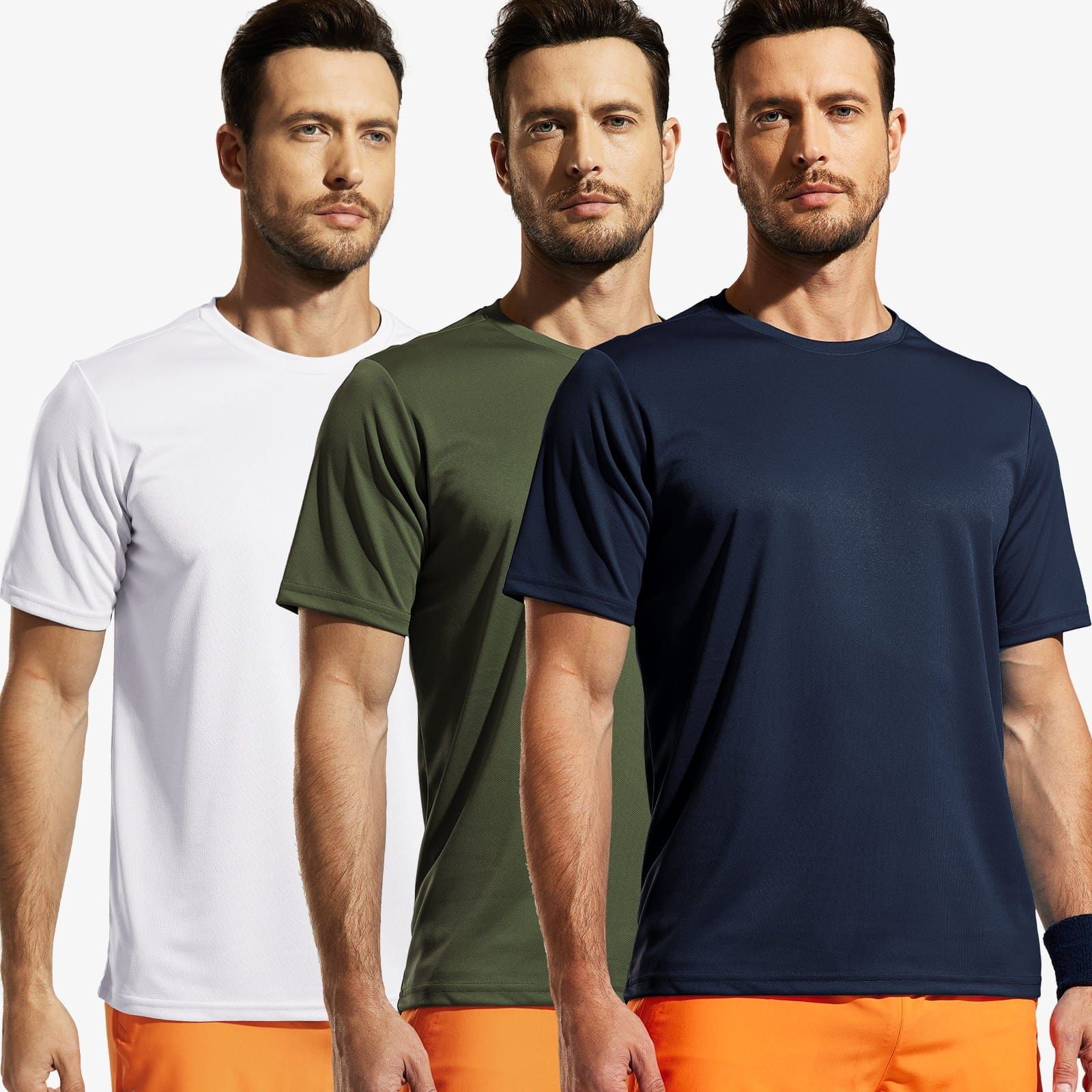 MIER Men's Dry Fit Sports T Shirts Quick Dry Lightweight and Moisture Wicking Men's T-Shirts