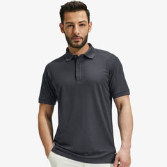 Men Golf Polo Shirts Regular-fit Fashion Casual Collared T-Shirts Men Polo Gray / S MIER