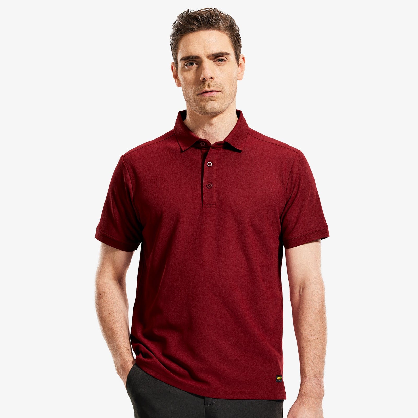 Men Golf Polo Shirts Regular-fit Fashion Casual Collared T-Shirts Men Polo MIER